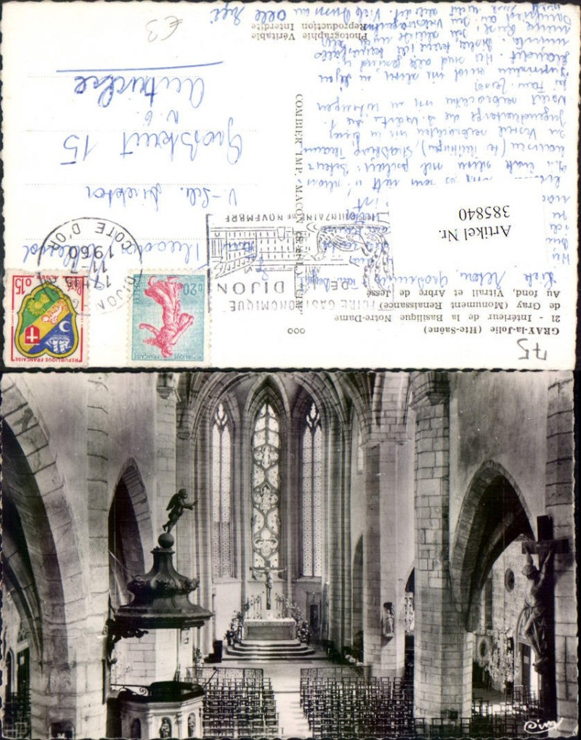 385840,Franche-Comte Haute-Saone Gray Gray-la-Jolie Basilique Notre-Dame Kirche Kanzel