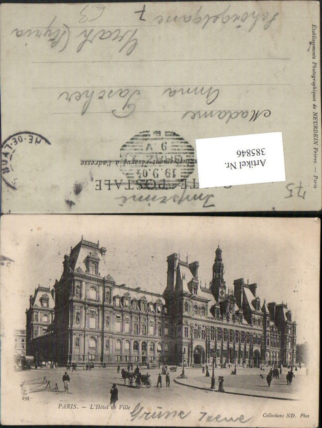 385846,Ile-de-France Paris L'Hotel de Ville Rathaus Gebäude