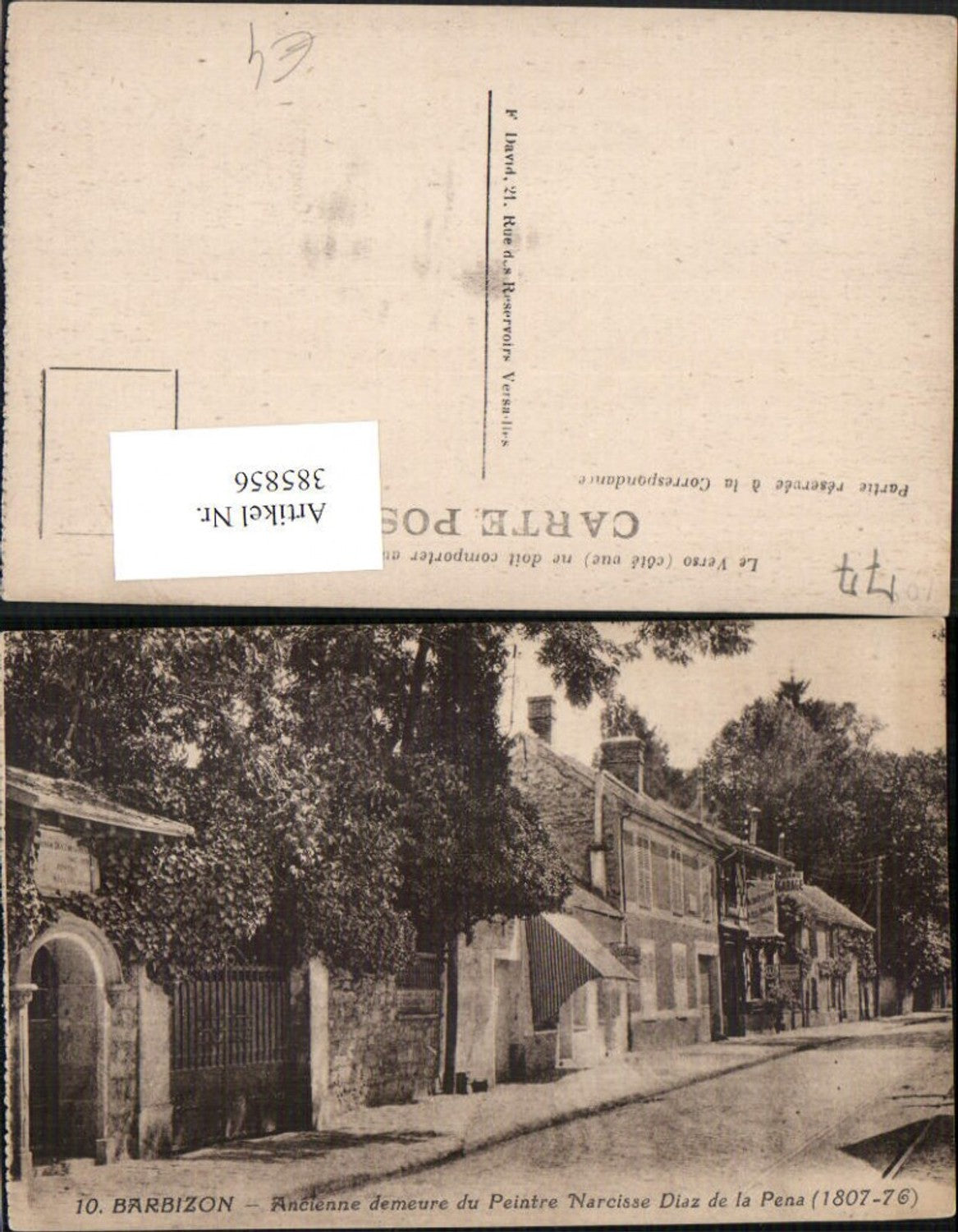 385856,Ile-de-France Seine-et-Marne Barbizon Ancienne demeure du Peintre Narcisse Diaz de la Pena