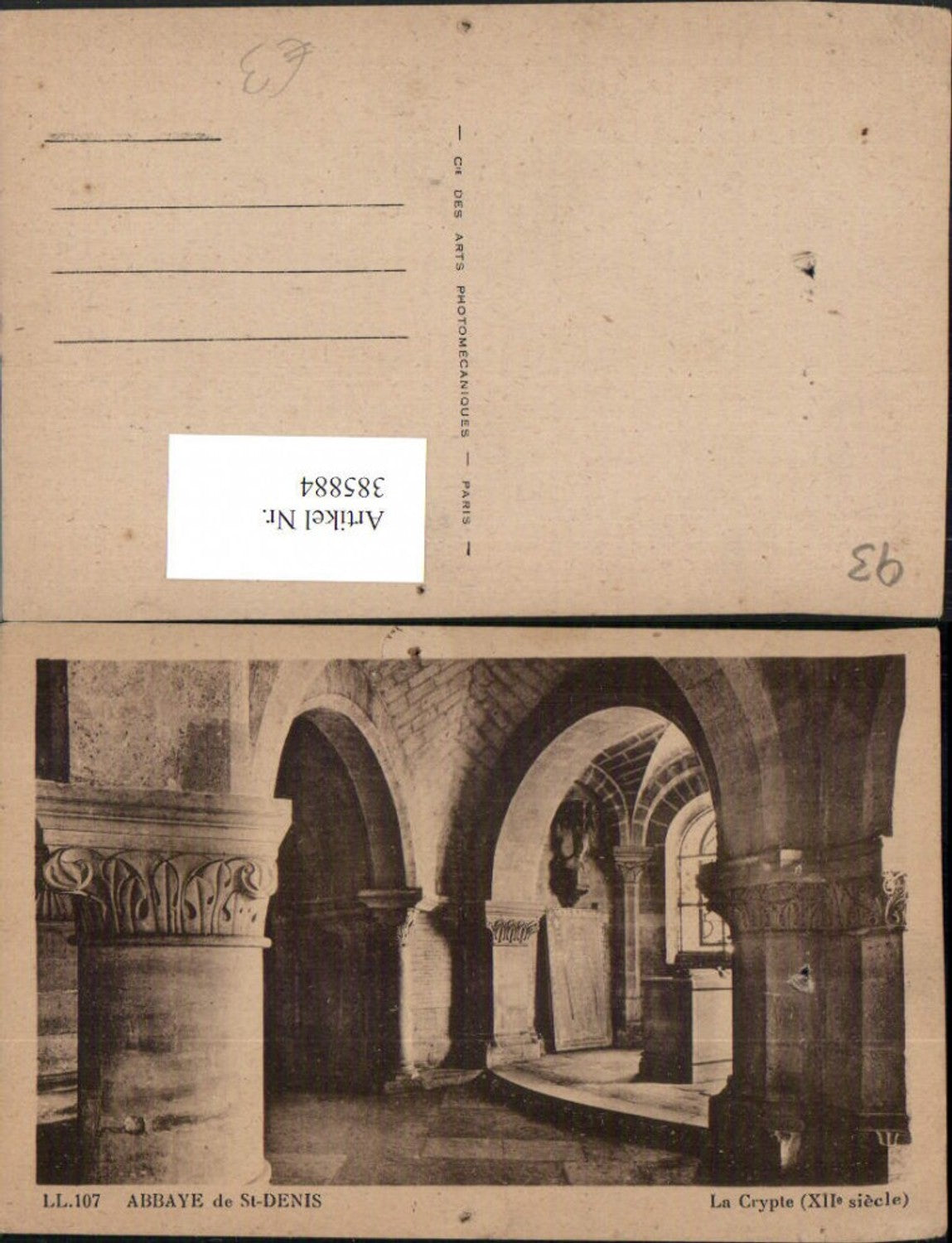 385884,Ile-de-France Seine-Saint-Denis Abbaye de St-Denis La Crypte Krypta