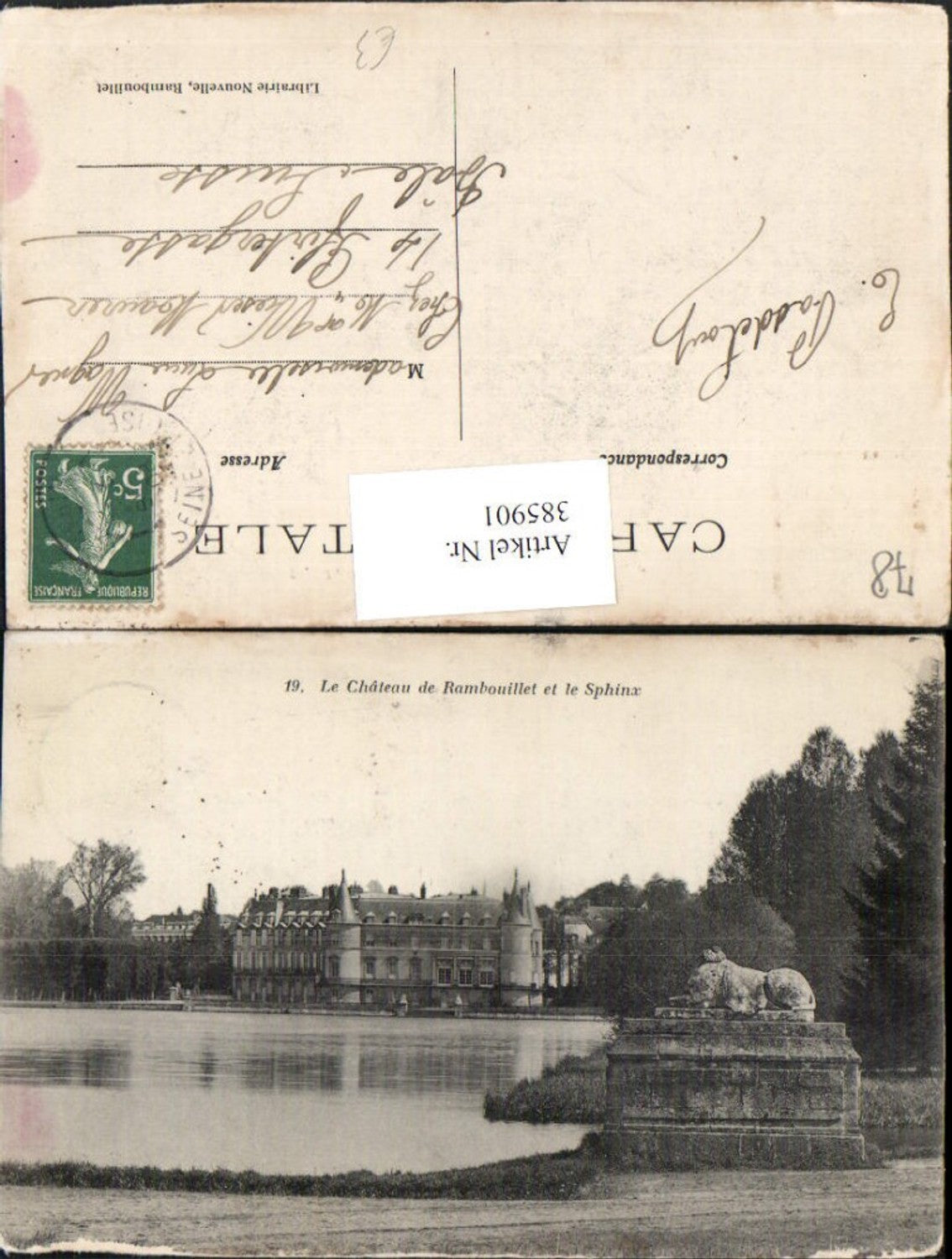385901,Ile-de-France Yvelines Chateau de Rambouillet et le Sphinx Schloss