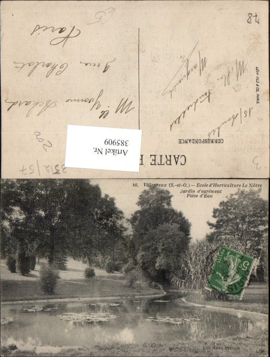 385909,Ile-de-France Yvelines Villepreux Ecole d'Horticulture Le Notre Jardin agrement Teich