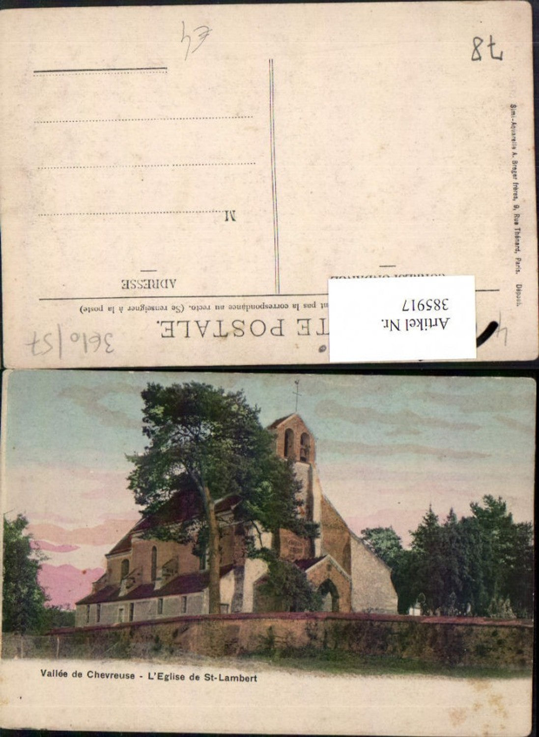 385917,Ile-de-France Yvelines Vallee de Chevreuse L'Eglise de St-Lambert Kirche