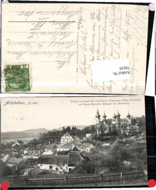 78639,Artstetten Schöne Totale 1914 Ledermann 18776