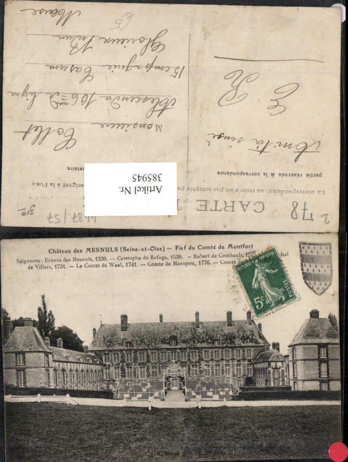 385945,Ile-de-France Yvelines Mesnuls Chateau Fief du Comte de Montfort Schloss