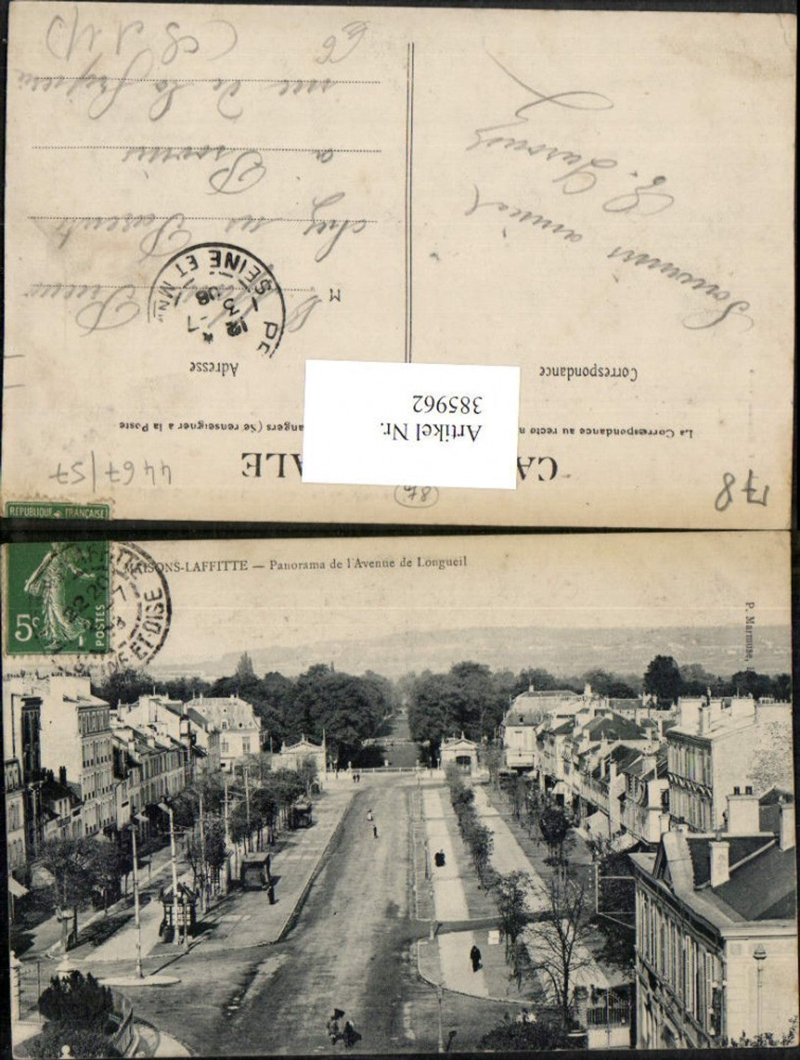 385962,Ile-de-France Yvelines Maisons-Laffitte Panorama de l'Avenue de Longueil