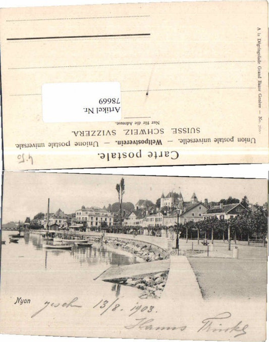 78669,Nyon Hotel Quiac am Ufer 1903