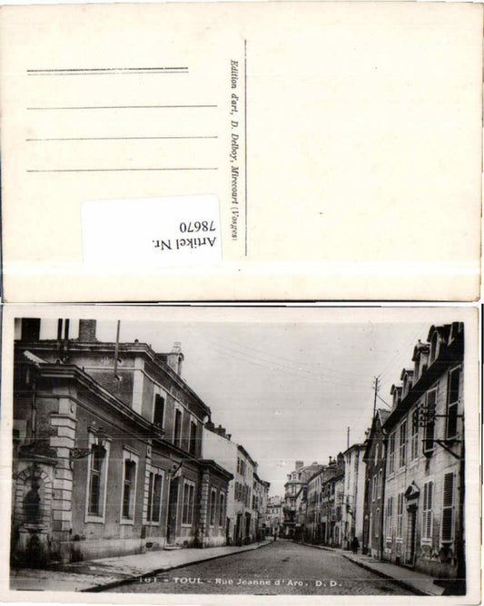 78670,Toul Rue Jeanne d Arc 1930 Vogesen