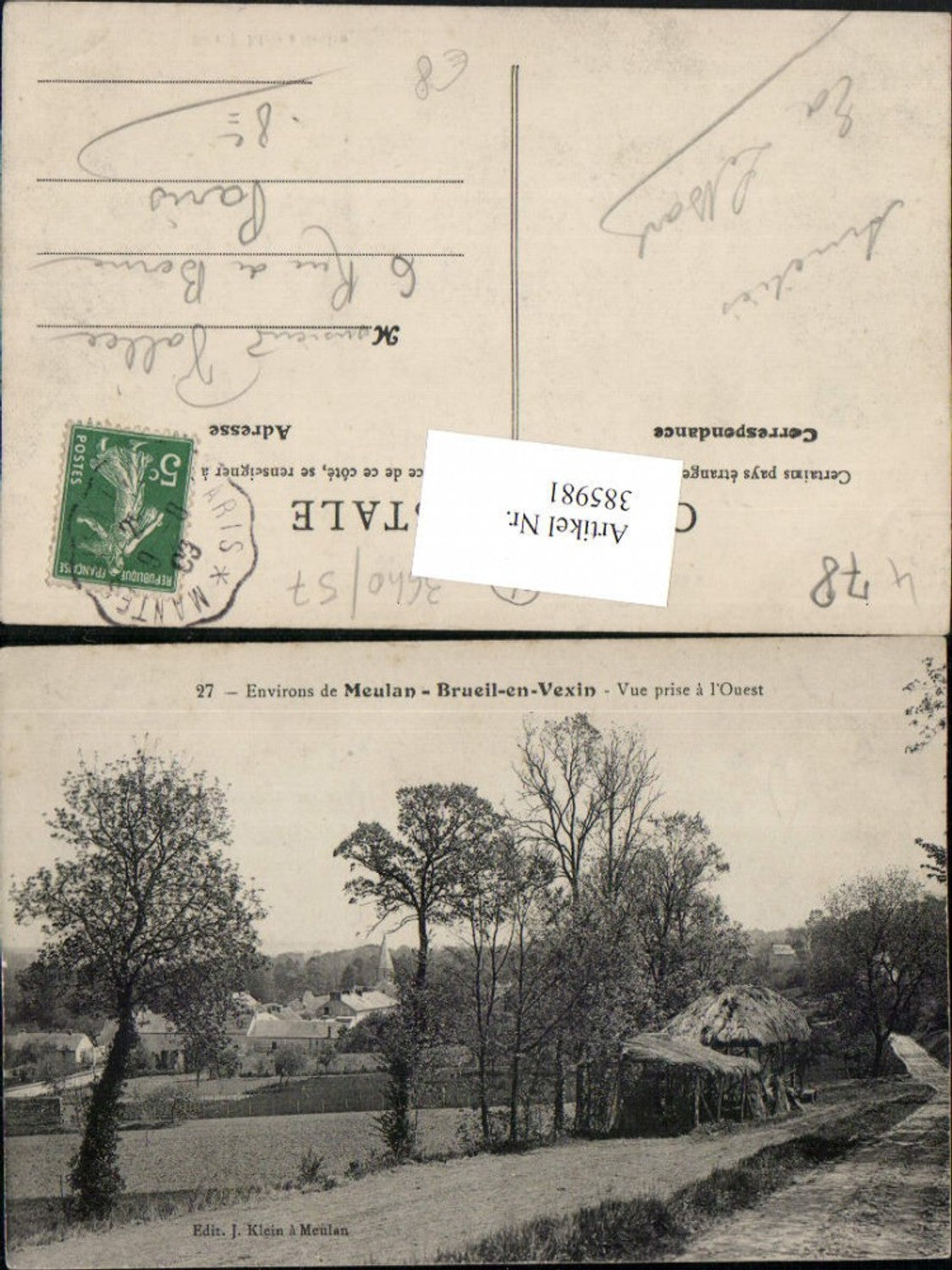 385981,Ile-de-France Yvelines Meulan Brueil-en-Vexin Vue prise a l'Ouest Teilansicht
