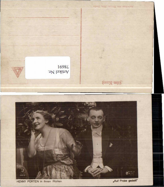 78691,RPH Film Sterne 520-3 Henny Porten Probe gestellt