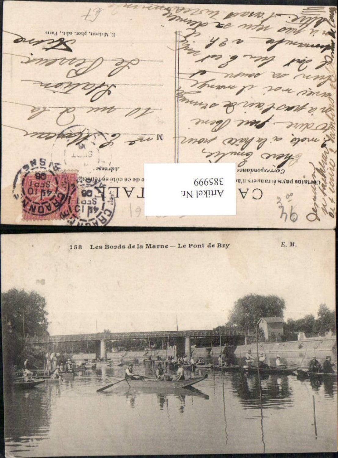 385999,Ile-de-France Val-de-Marne Les Bords de la Marne Le Pont de Bry bridge boats