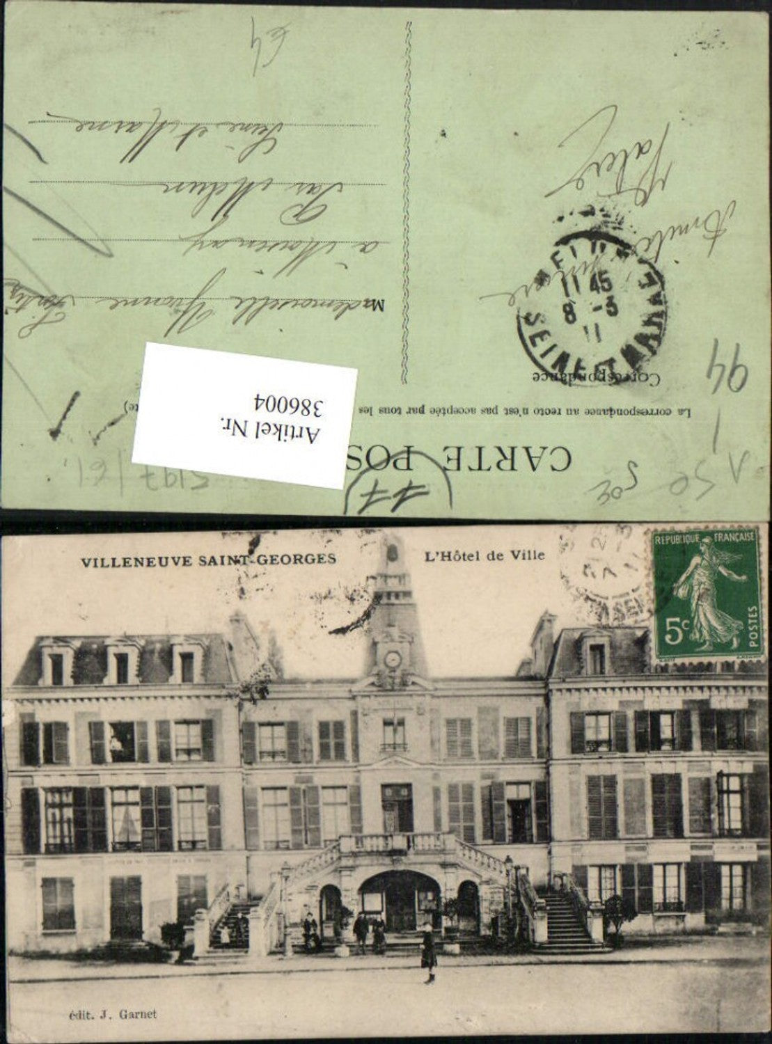 386004,Ile-de-France Val-de-Marne Villeneuve Saint-Georges L'Hotel de Ville Rathaus