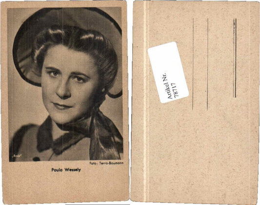 78717,Paula Wessely Ross Verlag m. Hut