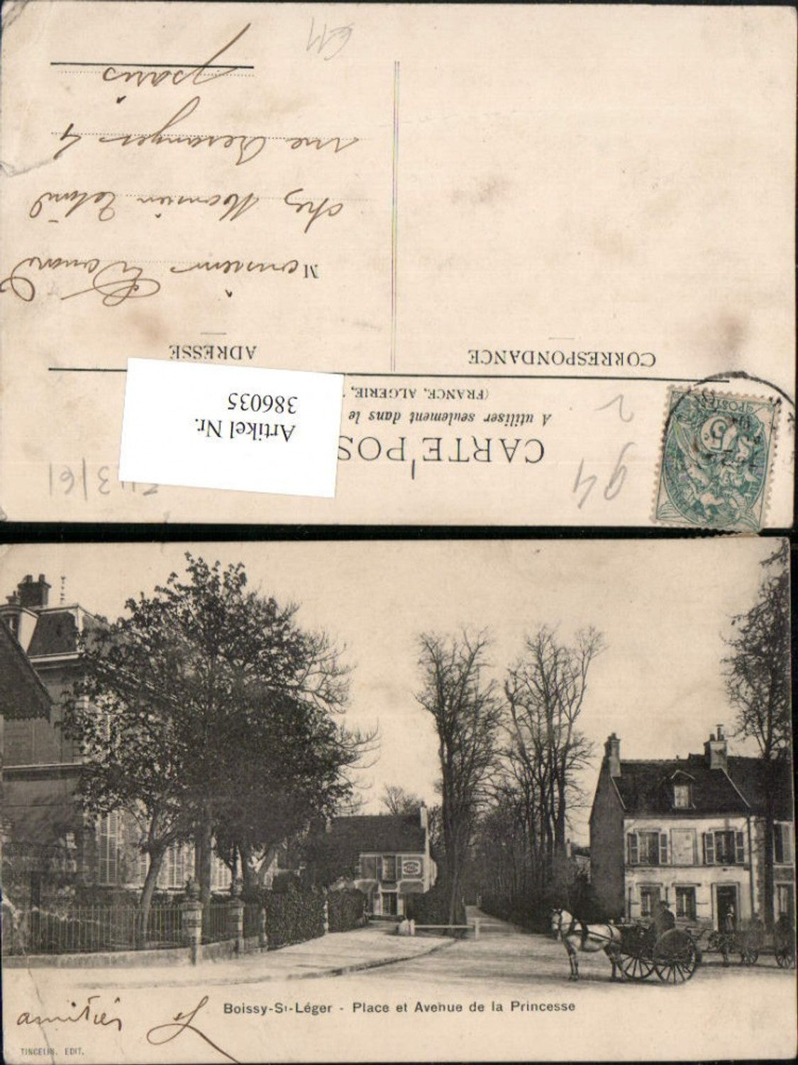386035,Ile-de-France Val-de-Marne Boissy-St-Leger Place et Avenue de la Princesse Kutsche