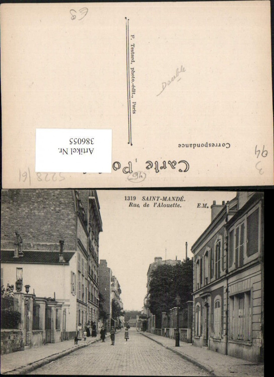 386055,Ile-de-France Val-de-Marne Saint-Mande Rue de l'Alouette Straßenansicht