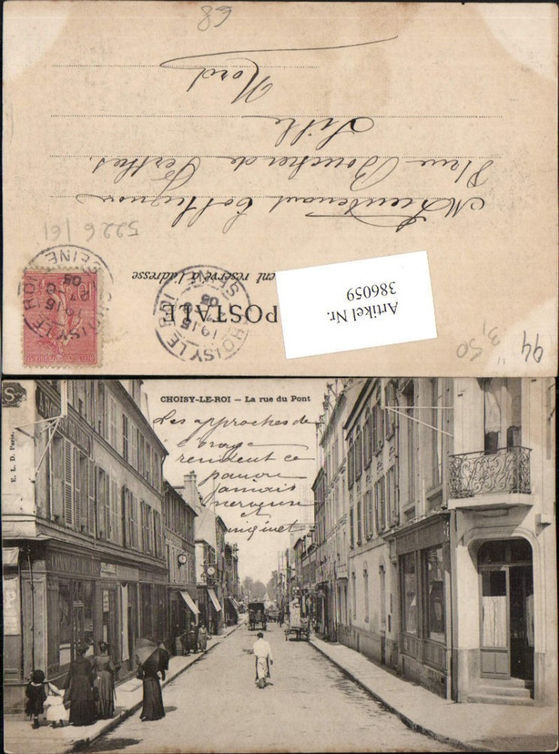 386059,Ile-de-France Val-de-Marne Choisy-le-Roi La rue du Pont Straßenansicht