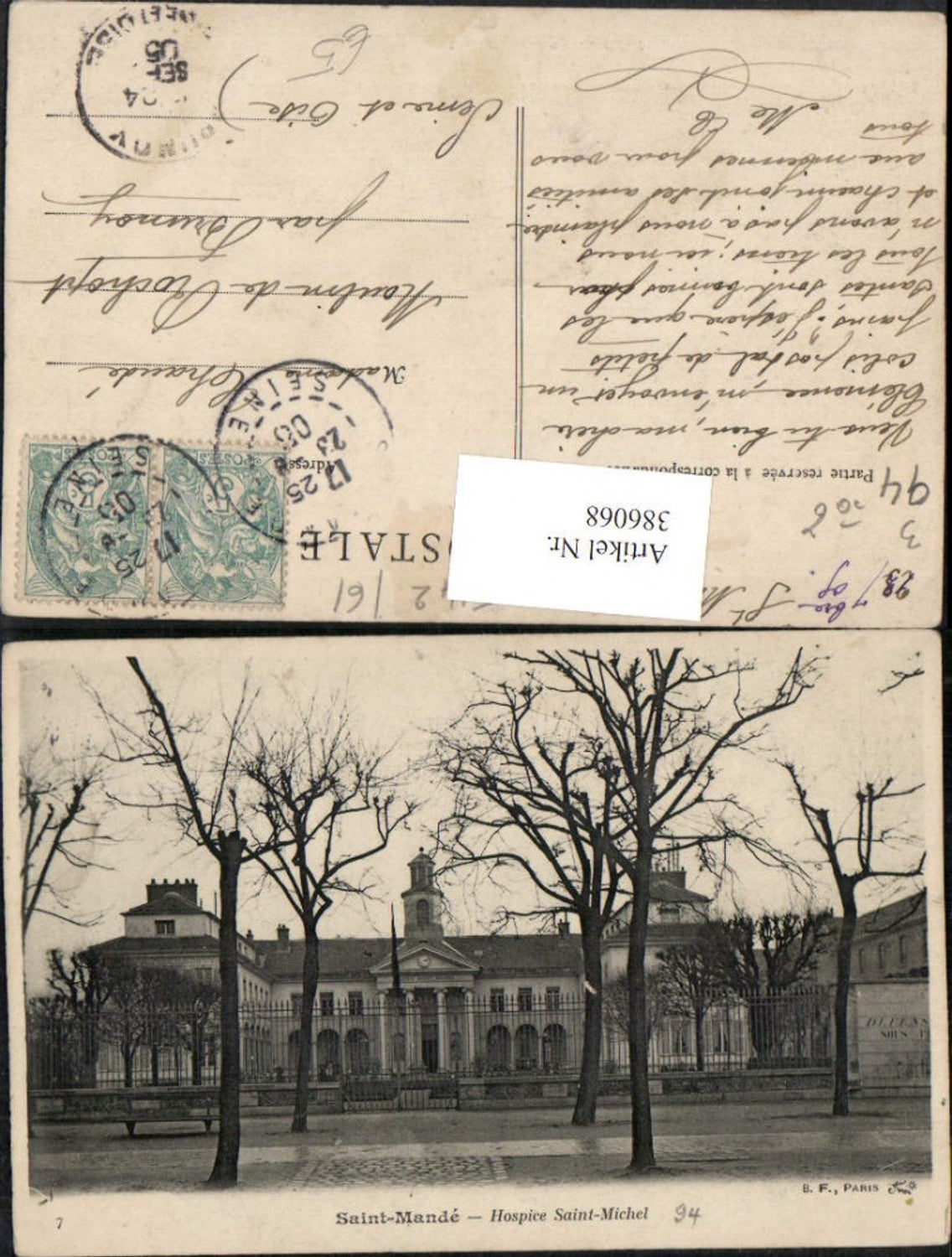 386068,Ile-de-France Val-de-Marne Saint-Mande Hospice Saint-Michel Spital