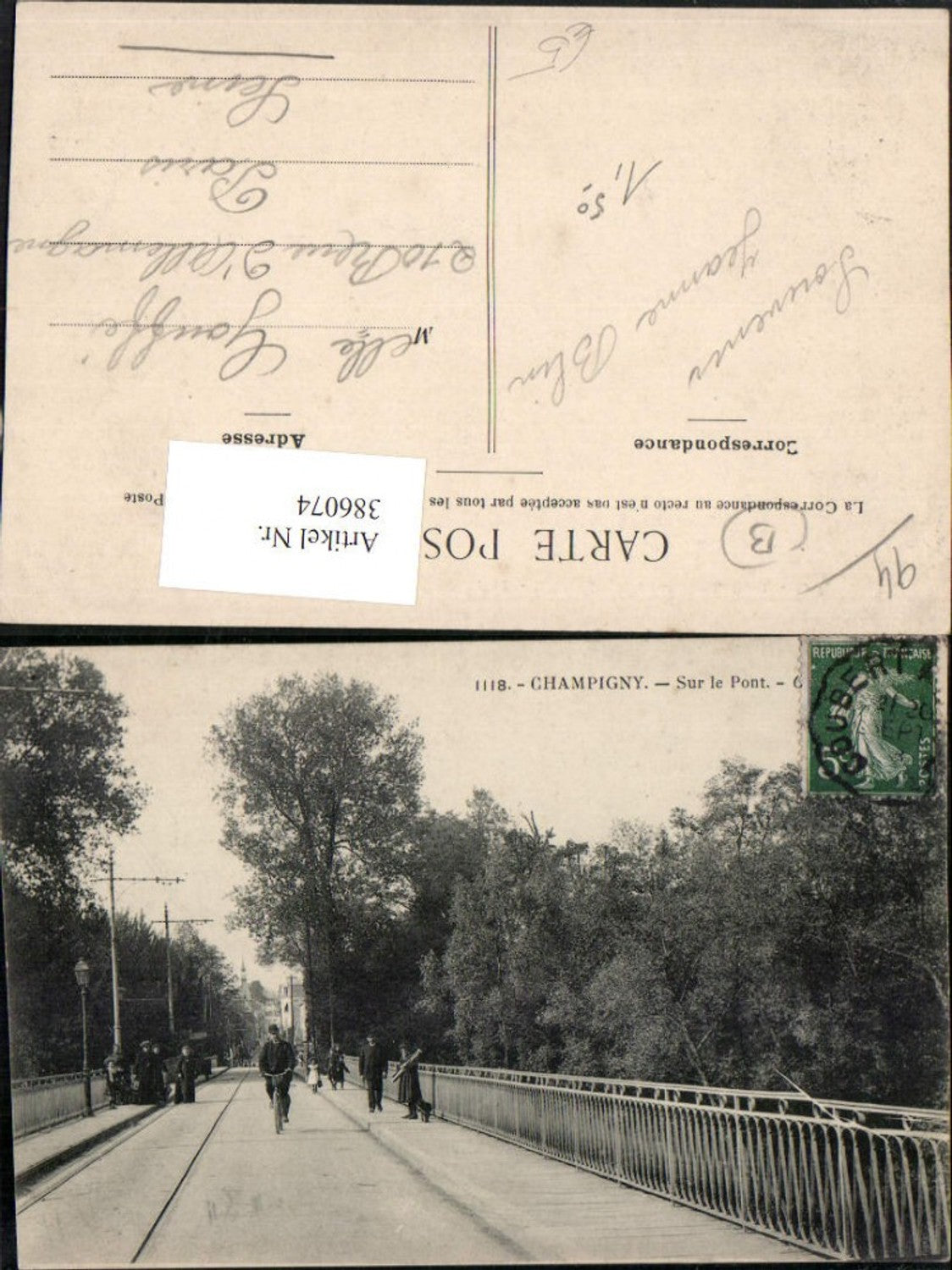 386074,Ile-de-France Val-de-Marne Champigny Sur le Pont Brücke Straßenansicht