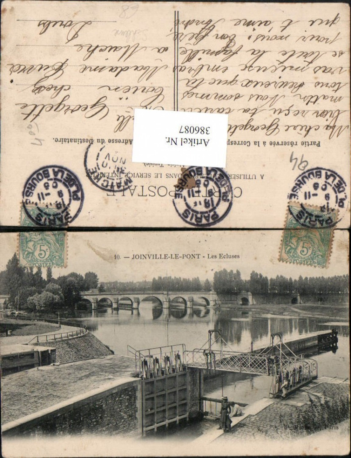 386087,Ile-de-France Val-de-Marne Joinville-lePont Les Ecluses Schleuse Brücke