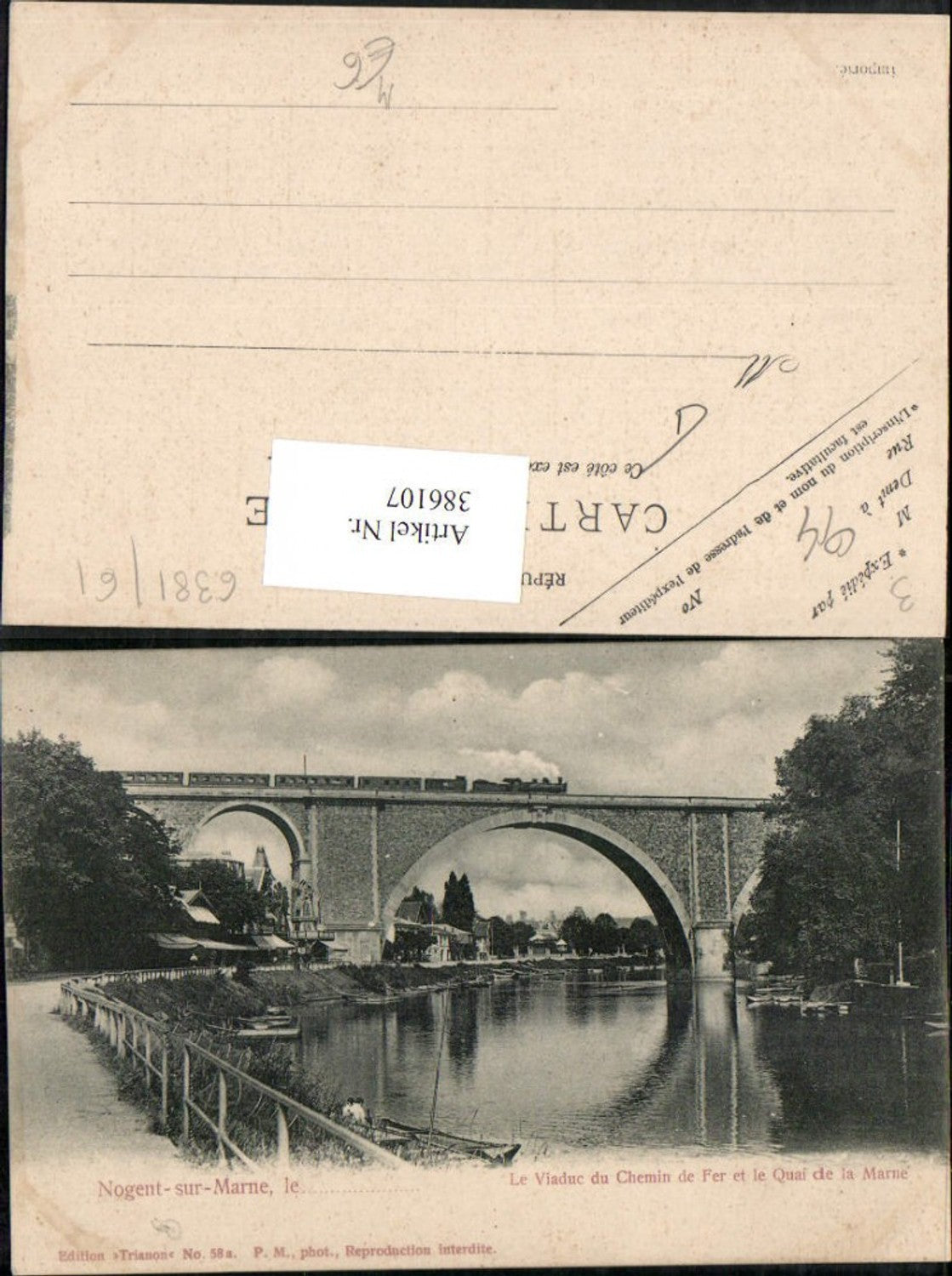 386107,Ile-de-France Val-de-Marne Nogent-sur-Marne Le Viaduc du Chemin de Fer Viadukt
