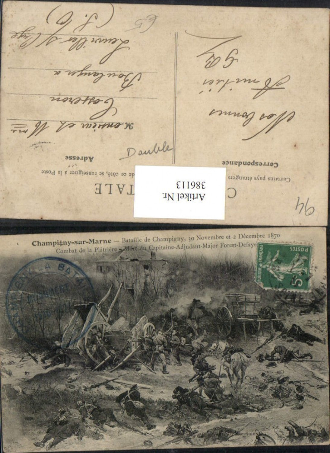 386113,Ile-de-France Val-de-Marne Champigny-sur-Marne Bataille de Champigny 1870 Krieg Schlacht