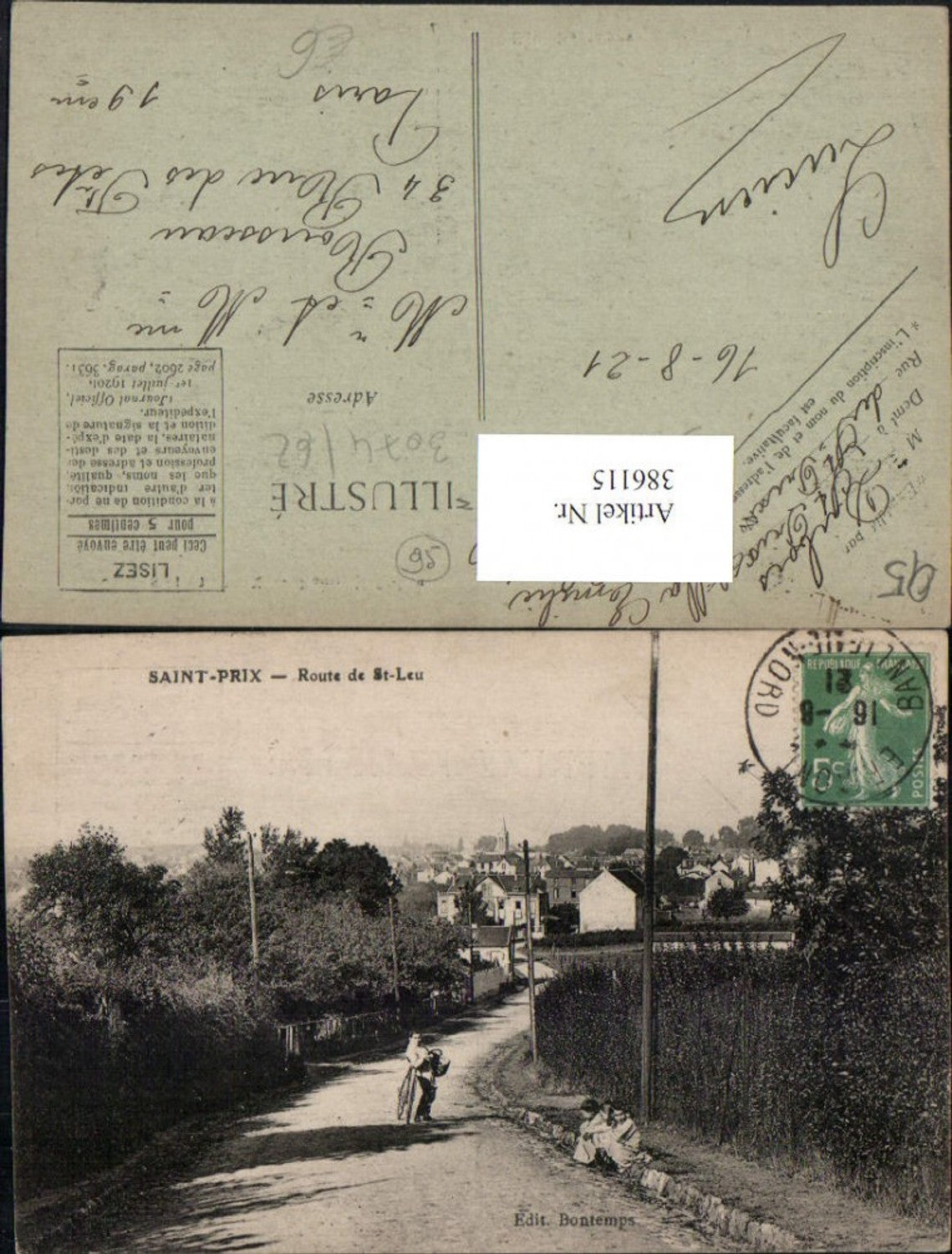 386115,Ile-de-France Val-Oise Saint-Prix Route de St-Leu Straßenansicht