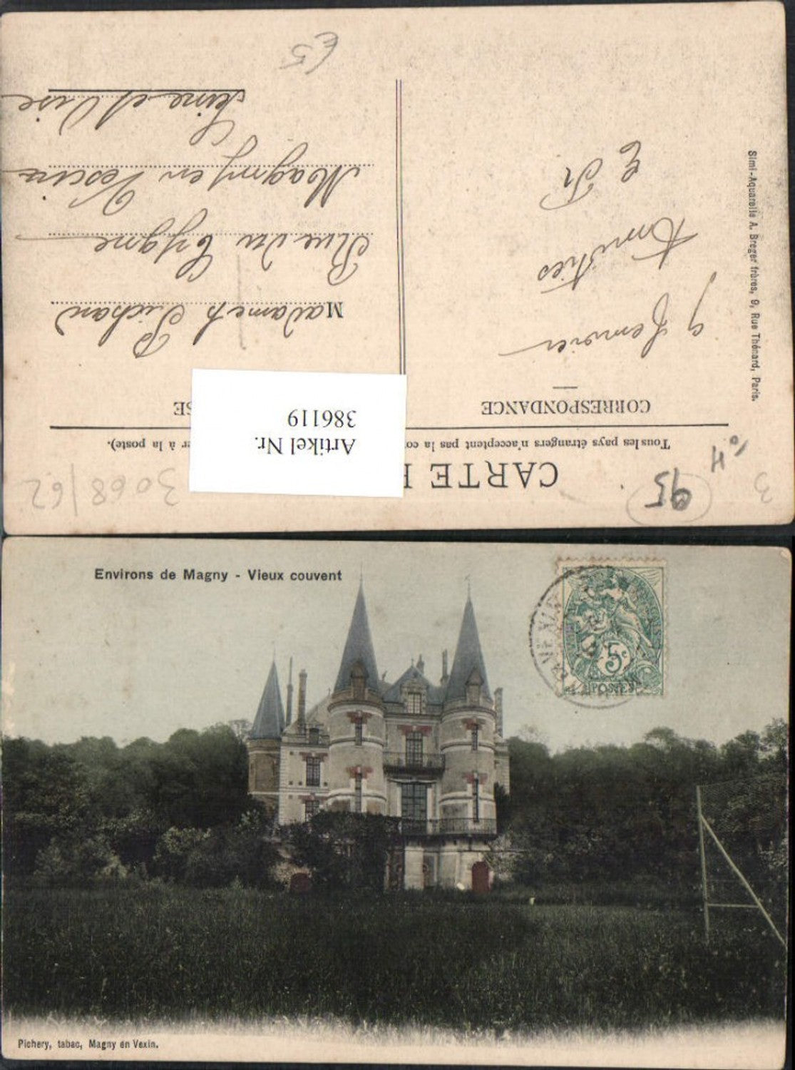386119,Ile-de-France Val-Oise Magny Vieux couvent Schloss Gebäude