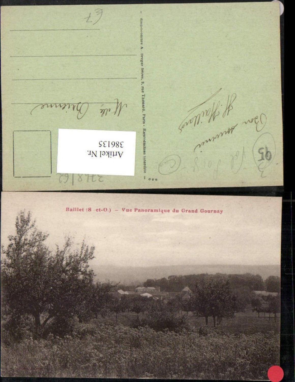 386135,Ile-de-France Val-Oise Baillet Vue Panoramique du Grand Gournay Landschaft