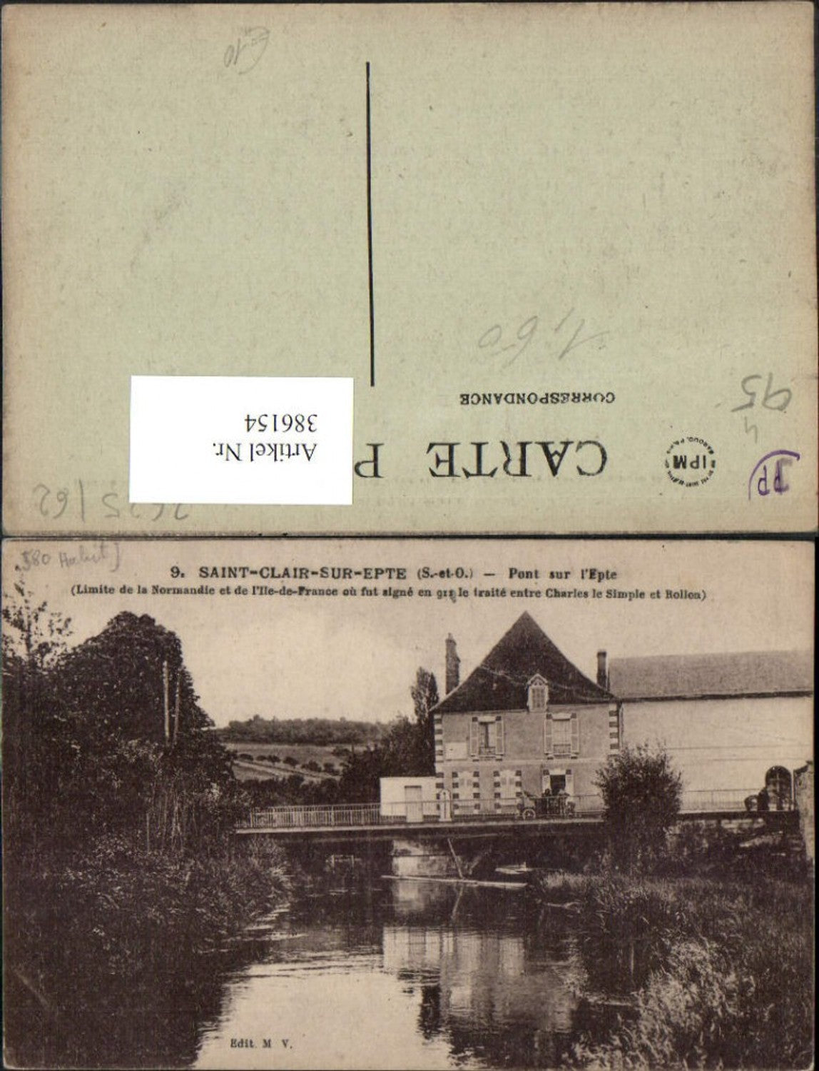 386154,Ile-de-France Val-Oise Saint-Clair-sur-Epte Pont sur l'Epte Brücke