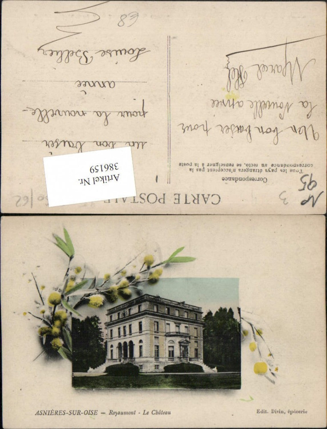386159,Ile-de-France Val-Oise Asnieres-sur-Oise Royaumont Le Chateau Schloss