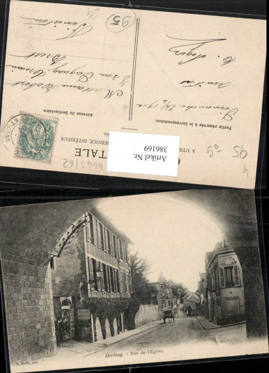 386169,Ile-de-France Val-Oise Herblay Rue de l'Eglise Straßenansicht