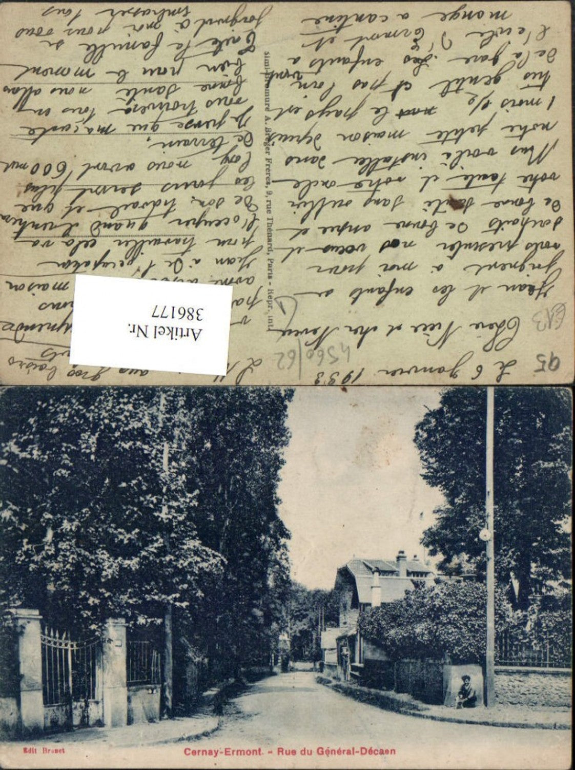 386177,Ile-de-France Val-Oise Cernay-Ermont Rue du General-Decaen Straßenansicht