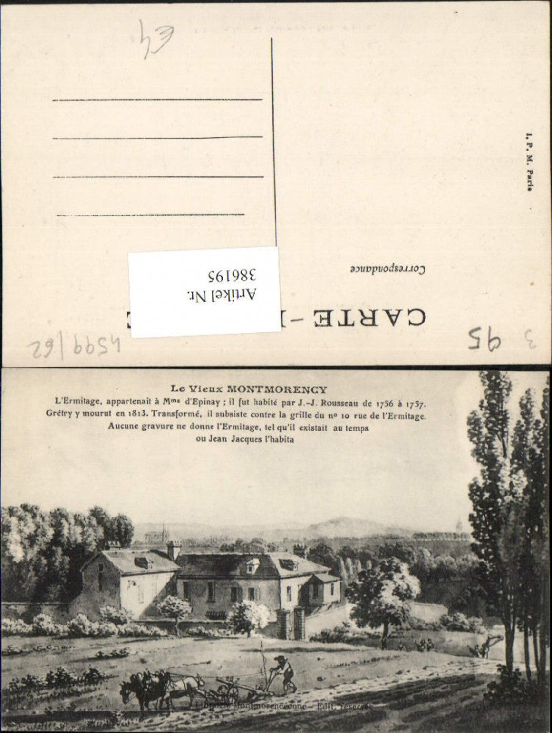386195,Ile-de-France Val-Oise Le Vieux Montmorency L'ermitage Gebäude Pflug Bauer