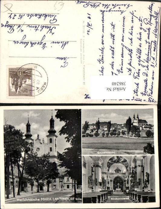 386240,Maria Lanzendorf Totale Wallfahrtskirche Kirche Innenansicht Mehrbildkarte