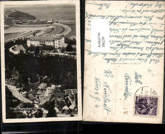 386259,Schloss Sitzenberg Reidling bei Tulln Fliegeraufnahme