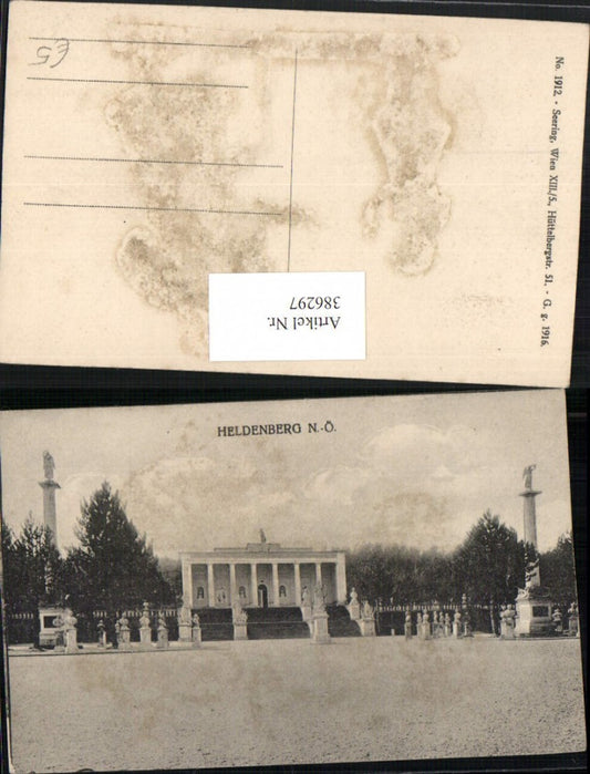 386297,Heldenberg b. Kleinwetzdorf Büsten Statuen Säulen