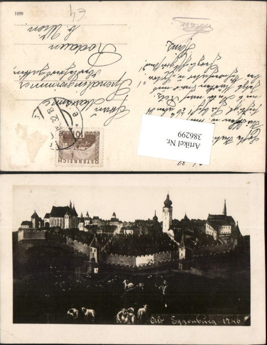 386299,Künstler AK Alt Eggenburg 1746 Totale