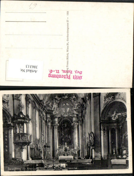 386313,Benediktinerstift Altenburg Stiftskirche Kirche Innenansicht