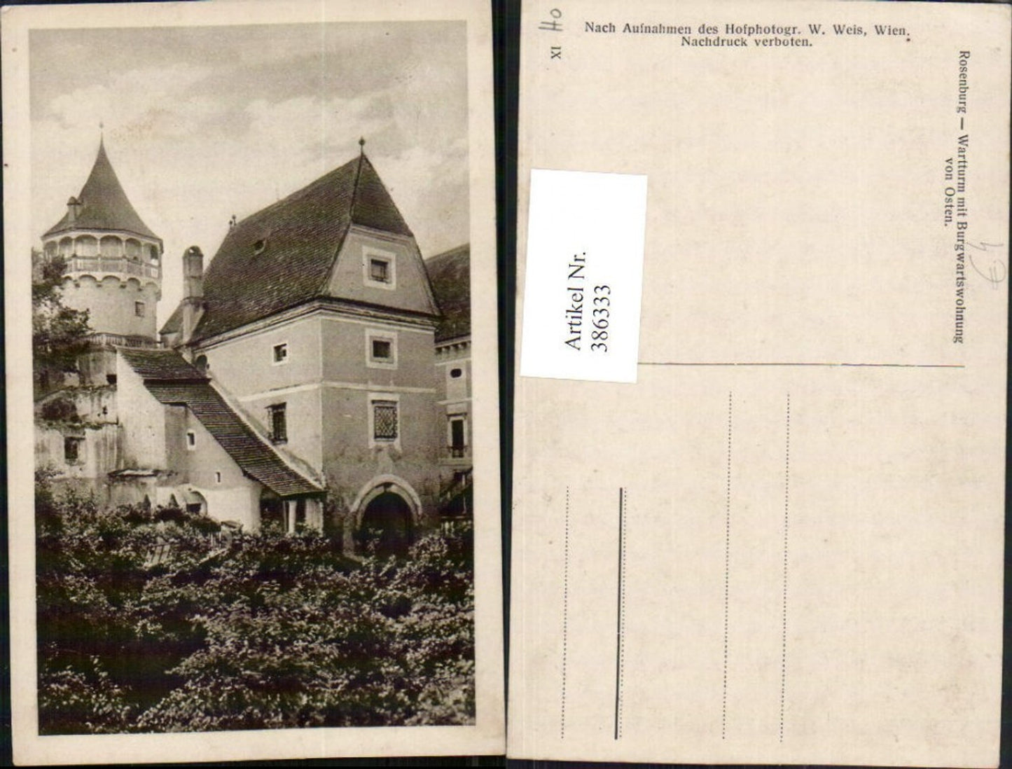 386333,Rosenburg am Kamp Schloss Wartturm m. Burgwartswohnung Turm