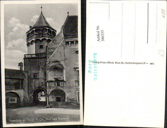 386335,Rosenburg am Kamp Blick zum Wartturm Turm Tor