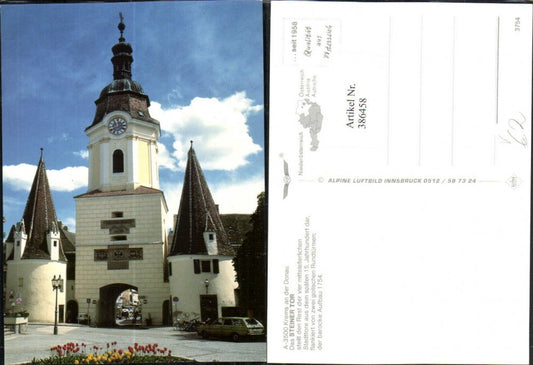 386458,Krems an d. Donau Das Steiner-Tor Turm pub Alpine Luftbild 3754