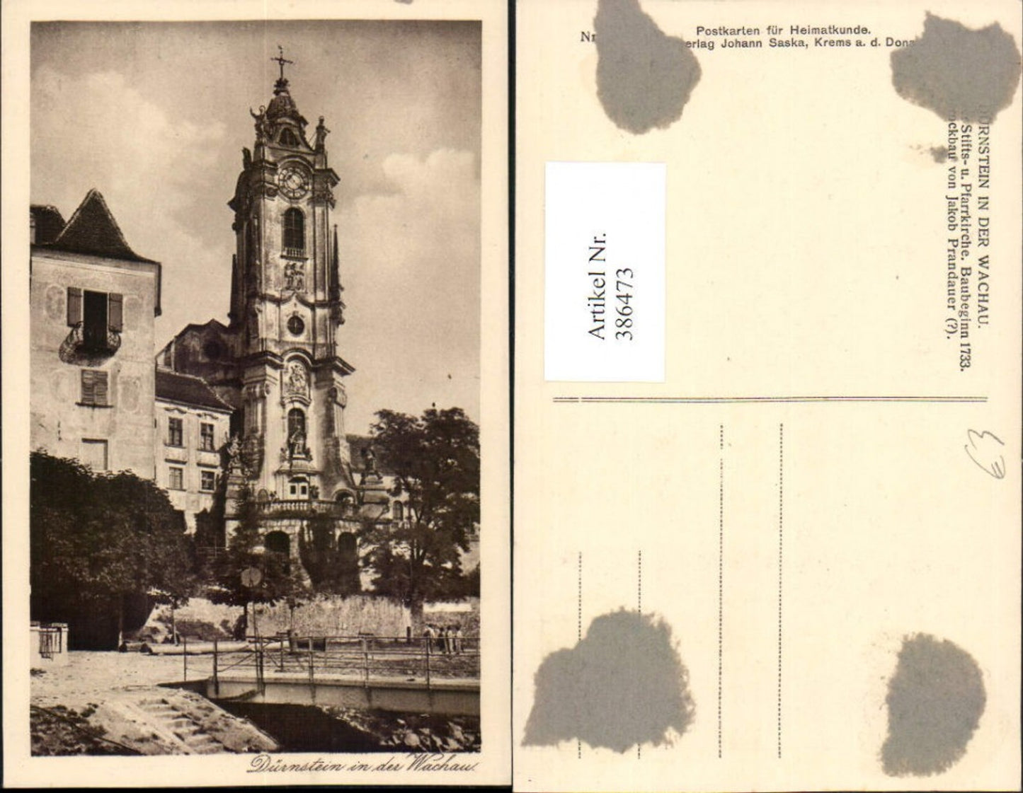 386473,Dürnstein in d. Wachau Stiftkirche Kirche