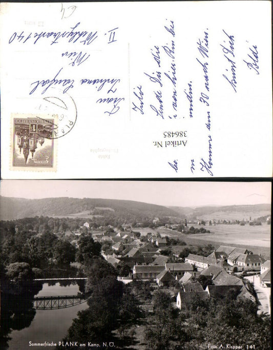 386485,Plank am Kamp Teilansicht Fluss Brücke