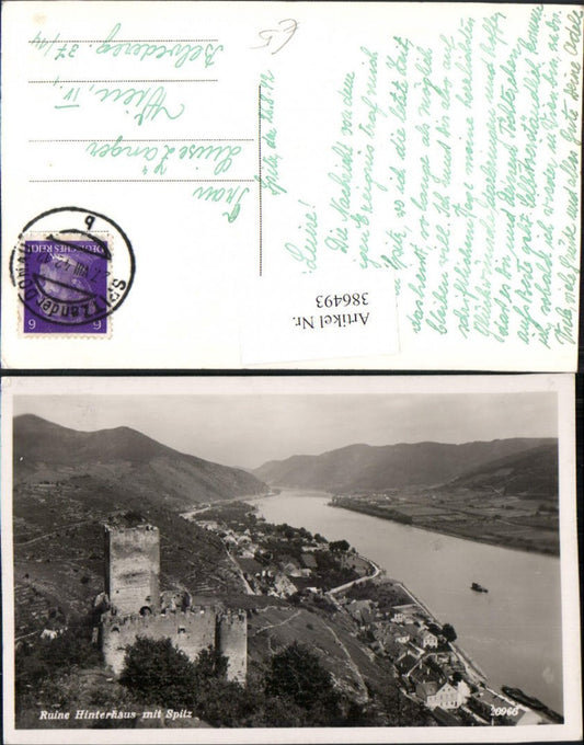 386493,Ruine Hinterhaus m. Spitz an d. Donau Teilansicht