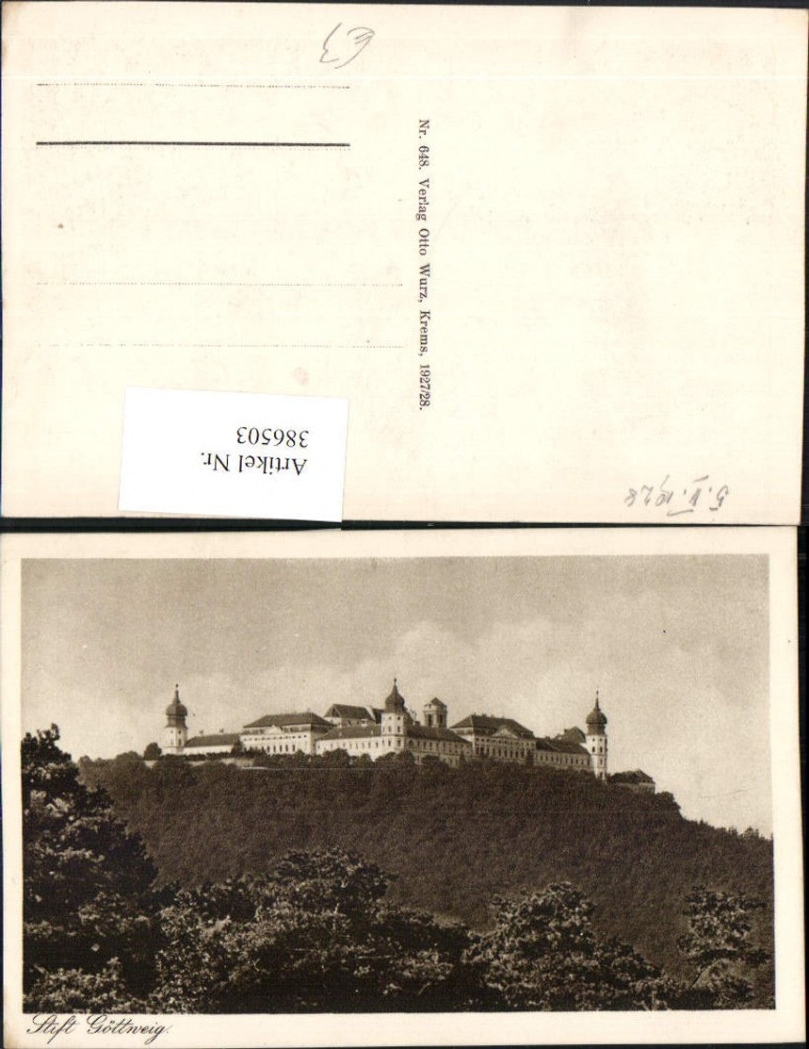 386503,Stift Göttweig b. Furth