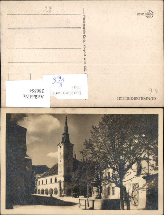 386554,Gumpoldskirchen Brunnen Rathaus Turm pub Kilophot 20105