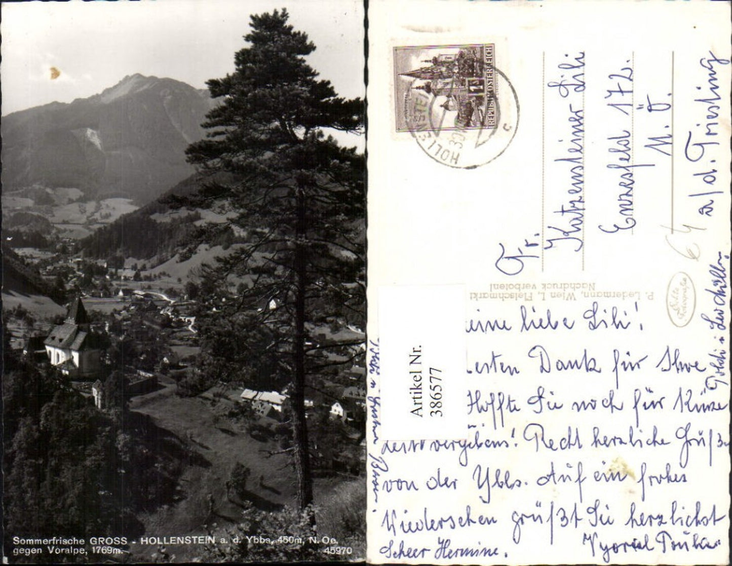 386577,Groß-Hollenstein an d. Ybbs Totale geg. Voralpe