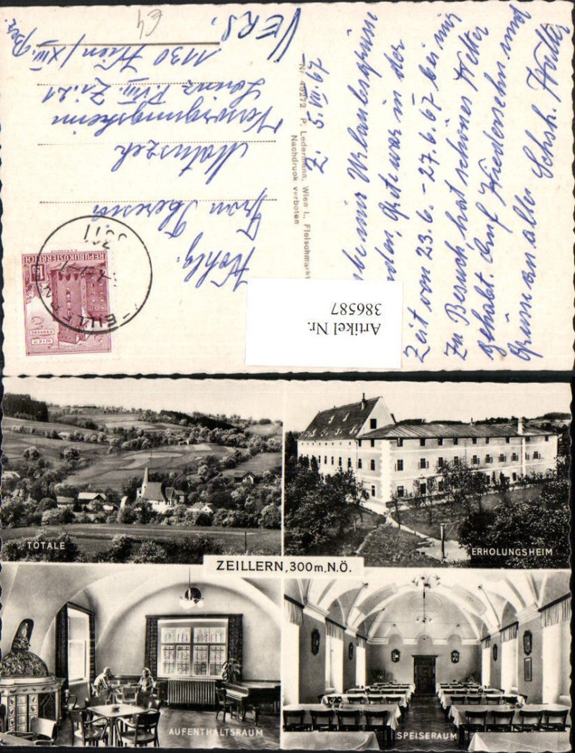 386587,Zeillern Totale Kirche Erholungsheim Speiseraum Aufenthaltsraum Mehrbildkarte