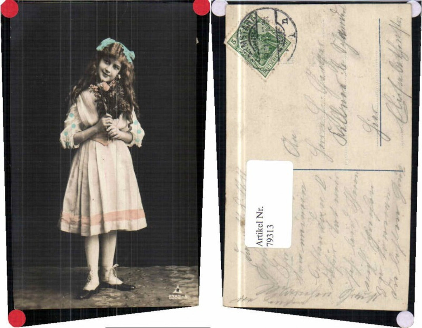 79313,Photochemie Berlin Mädchen Blumen Haar Kleid