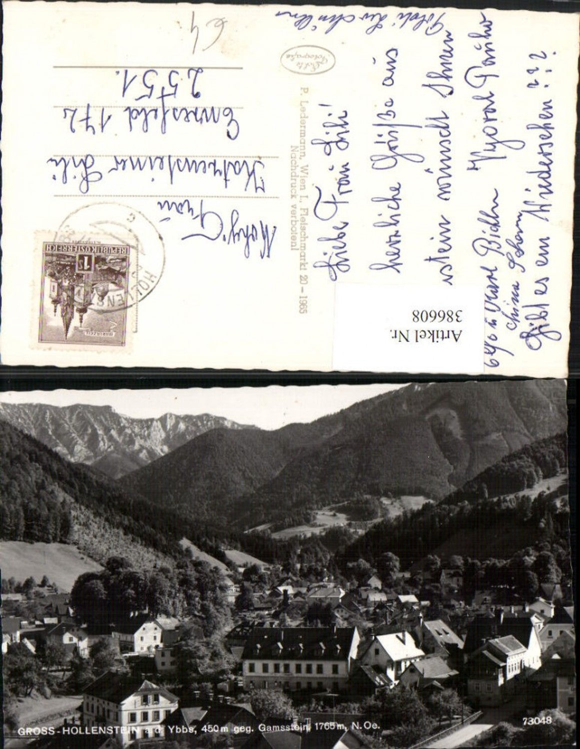 386608,Groß-Hollenstein an d. Ybbs Teilansicht geg. Gamsstein Bergkulisse